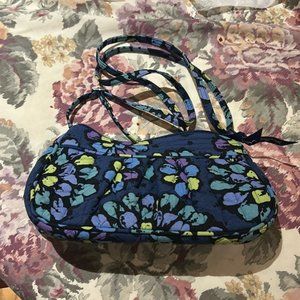 Vera Bradley Vintage Quilted Blue Green and Purple Floral Crossbody Purse Bag
